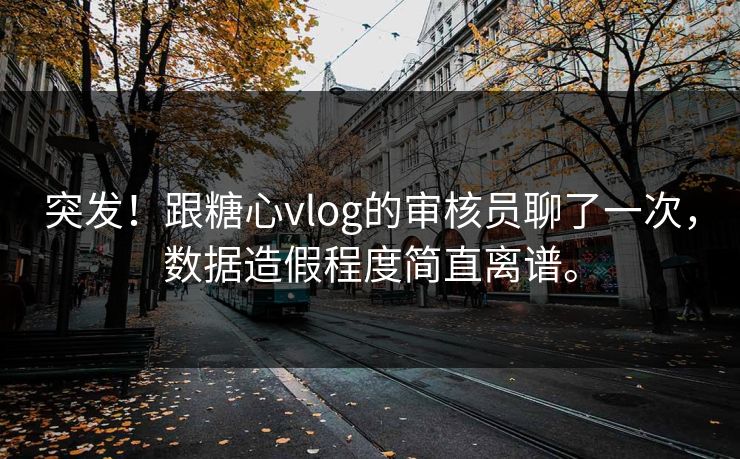 突发！跟糖心vlog的审核员聊了一次，数据造假程度简直离谱。